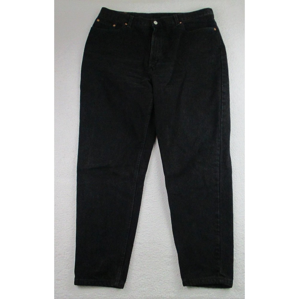 Vintage Levis 550 Jeans Womens 20 Black Relaxed Fit Tapered Leg Made USA 90s